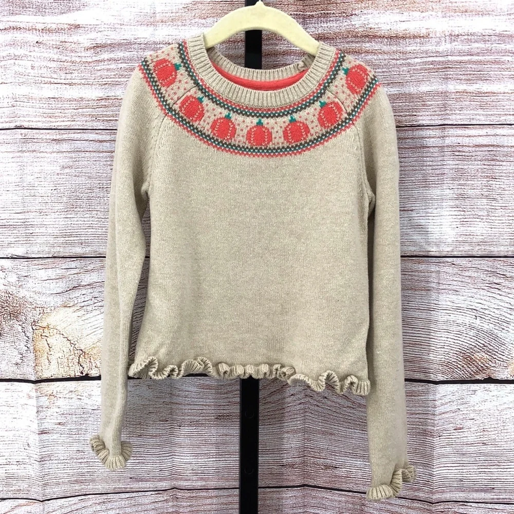 Cynthia Rowley Tan Fall Pumpkin  Sweater and Skirt Size M